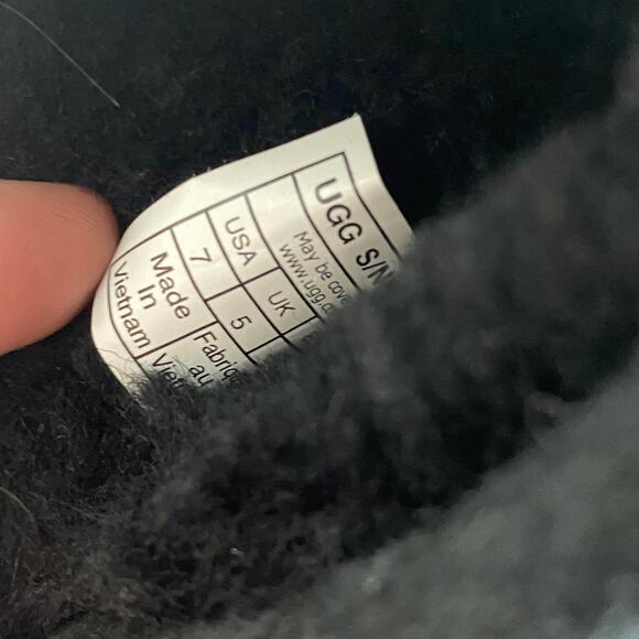 NWT Ugg Pearle Suede Cozy Slippers Shearling Blk 7 - Picture 4 of 5